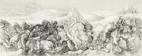 刘丹 《迷宫迤逦》 144×366cm 2015
