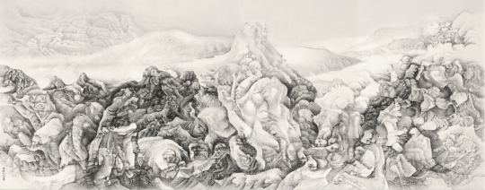 刘丹 《迷宫迤逦》 144×366cm 2015
刘丹 《迷宫迤逦》 144×366cm 2015