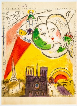 马克·夏加尔《 星期日》28×38cm 石版印刷 1954
马克·夏加尔《 星期日》28×38cm 石版印刷 1954