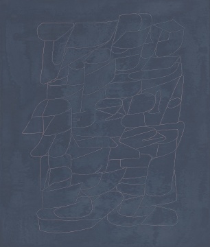 《一江风A》33x28cm 大漆、麻、木板 2019
《一江风A》33x28cm 大漆、麻、木板 2019