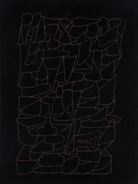 《收江南》40x30cm 大漆、麻、木板 2019 《收江南》40x30cm 大漆、麻、木板 2019
