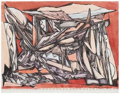 《纸本手稿No.8》21.4x27.9cm 纸本水彩、签字笔 2003
