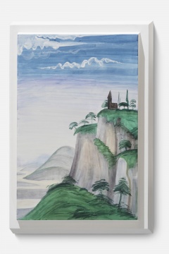 《风景画像-吉兰达约 02 A》 画44.5x29x10cm 、雕塑56.5x37.5x10cm  石膏上水彩 2020
