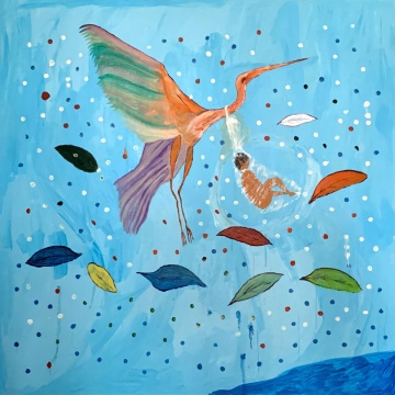 《创世纪NO.6》150×150cm 布面油画 2020
《创世纪NO.6》150×150cm 布面油画 2020
