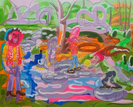 《离开欲望横流的都会》170x210cm 布面油画 2020
《离开欲望横流的都会》170x210cm 布面油画 2020