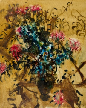 周春芽 《瓶花》99x79.2cm 油彩 画布 1993
估价：3,500,000-5,000,000港元
