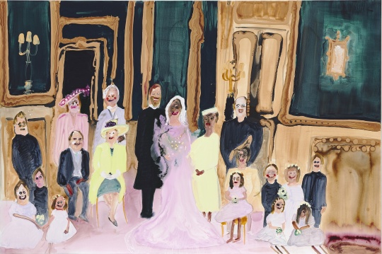 
珍尼维·菲吉斯 《婚礼派对》  149.9 x 100.3 cm 压克力 画布 2018
估价：550,000-850,000 港元
