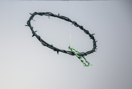 《荆棘冠》 78×60×5cm 不锈钢烤漆 2020
《荆棘冠》 78×60×5cm 不锈钢烤漆 2020