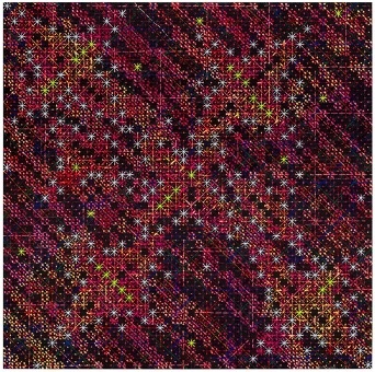 丁乙 《十示 2020-21》240x240cm 椴木板上综合媒介 2020
