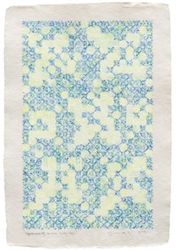 丁乙 《十示 2019-B41》56x38cm 手工纸上丙烯、水溶性彩铅、铅笔 2019
