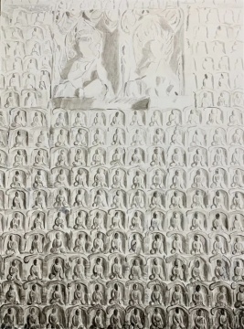 石至莹 《万佛洞壁6》240x180cm 布面油彩 2020
石至莹 《万佛洞壁6》240x180cm 布面油彩 2020