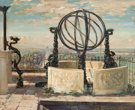 《古观象台》 46.4×56.3cm 木板油彩 1956
《古观象台》 46.4×56.3cm 木板油彩 1956