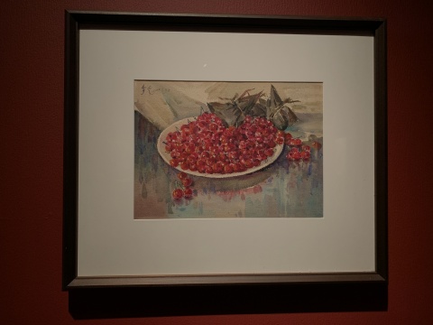 《绿筠朱实》 27.5×38cm 纸本水彩 1964
《绿筠朱实》 27.5×38cm 纸本水彩 1964