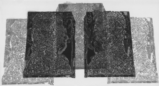 苏格拉底与柏拉图 No. 6  水印版画 绝版 激光雕刻  105x180cm 2020年 

