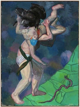 龚剑《西西弗斯和普罗米修斯 NO.4 》 230×170 cm 布面丙烯 2018
龚剑《西西弗斯和普罗米修斯 NO.4 》 230×170 cm 布面丙烯 2018