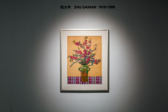 祝大年 《碧桃》87×61cm 工笔重彩 1993 
