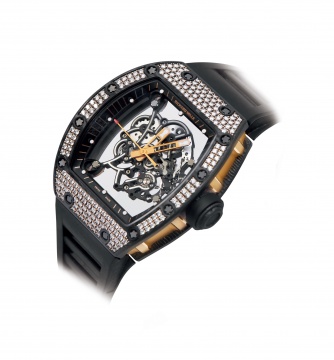理查德米勒，非常精美及罕有，碳纤维镶钻机械 腕表，型号 RM055 NTPT，约 2018 年
