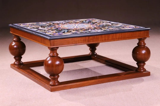 意大利硬彩石镶嵌大理石面咖啡台 107x107x48cm 图片致谢古风堂
意大利硬彩石镶嵌大理石面咖啡台 107x107x48cm 图片致谢古风堂