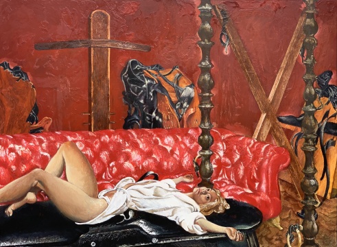龚辰宇 《偶像-SM No.2》 150×200cm 布面油画 2020
龚辰宇 《偶像-SM No.2》 150×200cm 布面油画 2020