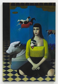 卢豫 《女乃》 186×130cm 布面油画 2018
卢豫 《女乃》 186×130cm 布面油画 2018