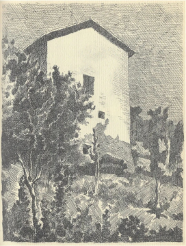 《风景（格里扎纳的房子）》 26.1×20cm 蚀刻版画 1927
