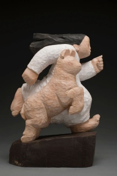 《如鹿渴慕二》 44×23×59cm 黄柏木 2019
《如鹿渴慕二》 44×23×59cm 黄柏木 2019