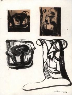 吴杉 《纸本手稿No.179》 21x27cm 纸本水墨、拼贴 1986
吴杉 《纸本手稿No.179》 21x27cm 纸本水墨、拼贴 1986