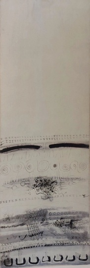 夏阳 《绘画6136-AD》水墨、画布 1961
