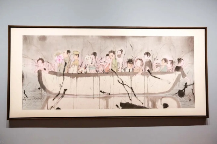 刘庆和 《石舫》 160×368cm 纸本水墨 2020
