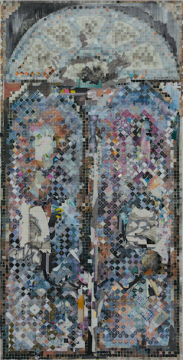 陈彧君 《亚洲地图 NO.150810》 244.5×126 纸本综合拼贴 2015,图片由艺术家提供
陈彧君 《亚洲地图 NO.150810》 244.5×126 纸本综合拼贴 2015,图片由艺术家提供