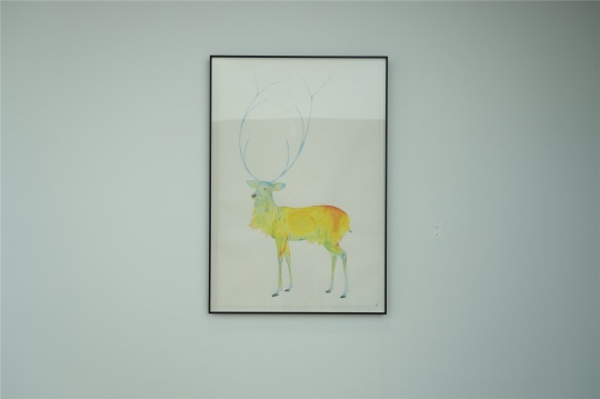 《奈良鹿》 153×103cm 纸本水墨 2019
《奈良鹿》 153×103cm 纸本水墨 2019