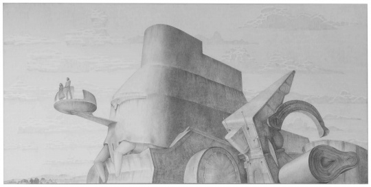 《广场系列14》 120×60cm 铝板素描
《广场系列14》 120×60cm 铝板素描