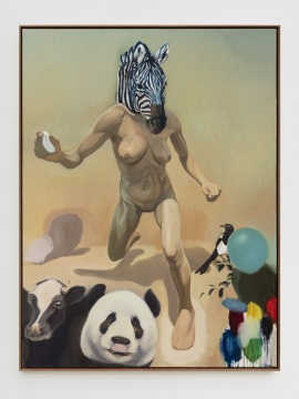 《室外生活(昂昂溪)》204×154 cm 布面油画 2020
《室外生活(昂昂溪)》204×154 cm 布面油画 2020