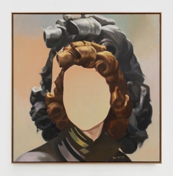 《痕迹(化妆术)》 154×154cm 布面油画 2020
《痕迹(化妆术)》 154×154cm 布面油画 2020