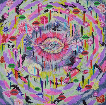 《想神神之四 欺骗者》 30.5x30.5cm 纸本水彩笔 2020
《想神神之四 欺骗者》 30.5x30.5cm 纸本水彩笔 2020