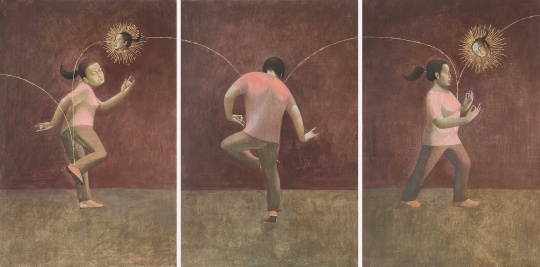 《秋波图三联画》 40x60cm*三幅 木板坦培拉 2020
《秋波图三联画》 40x60cm*三幅 木板坦培拉 2020