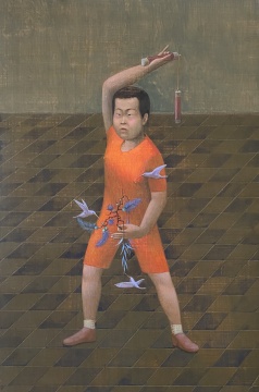 《少年英雄1》 40x60cm 木板坦培拉 2020
《少年英雄1》 40x60cm 木板坦培拉 2020