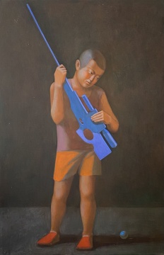 《少年英雄2》 40x60cm 木板坦培拉 2020
《少年英雄2》 40x60cm 木板坦培拉 2020