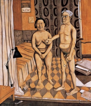 《老年夫妻》 200×190cm 油画 1992
《老年夫妻》 200×190cm 油画 1992