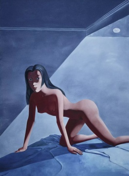 《旅馆》 300×220cm 布面油画 2007
《旅馆》 300×220cm 布面油画 2007