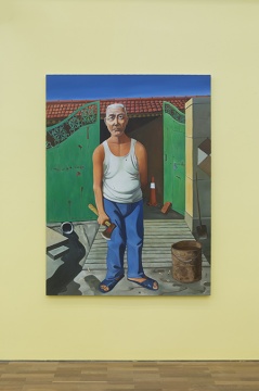 《邻居》 200×150cm 布面油画 2020
《邻居》 200×150cm 布面油画 2020