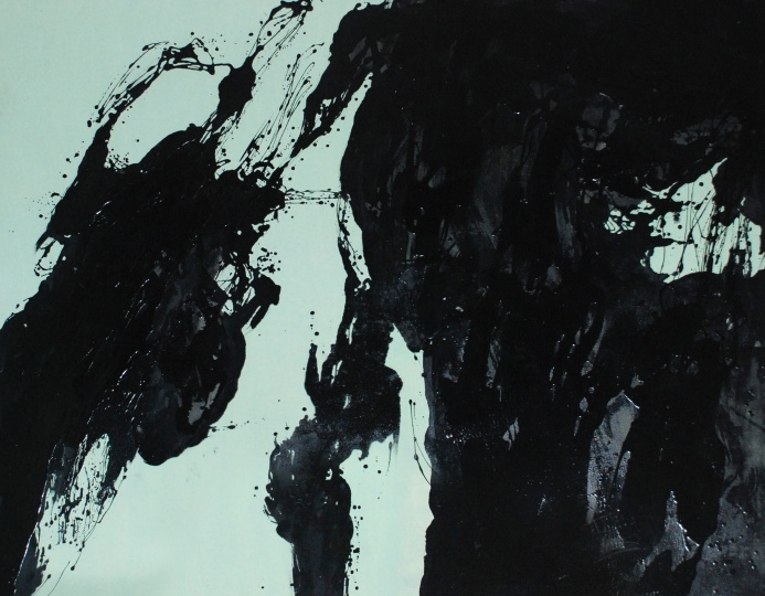 缪鹏飞 《黑白系列(一)》 141×181cm 布面油漆 2006
缪鹏飞 《黑白系列(一)》 141×181cm 布面油漆 2006