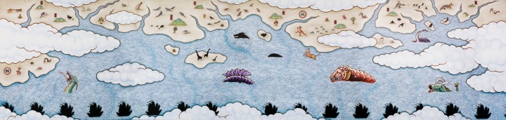 关伟 《大航海》990×240cm 布面丙烯 2008
关伟 《大航海》990×240cm 布面丙烯 2008