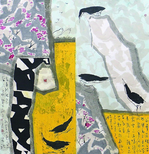 谢忝宋 《冠群芳》 69×67cm 纸本彩墨 2014
谢忝宋 《冠群芳》 69×67cm 纸本彩墨 2014