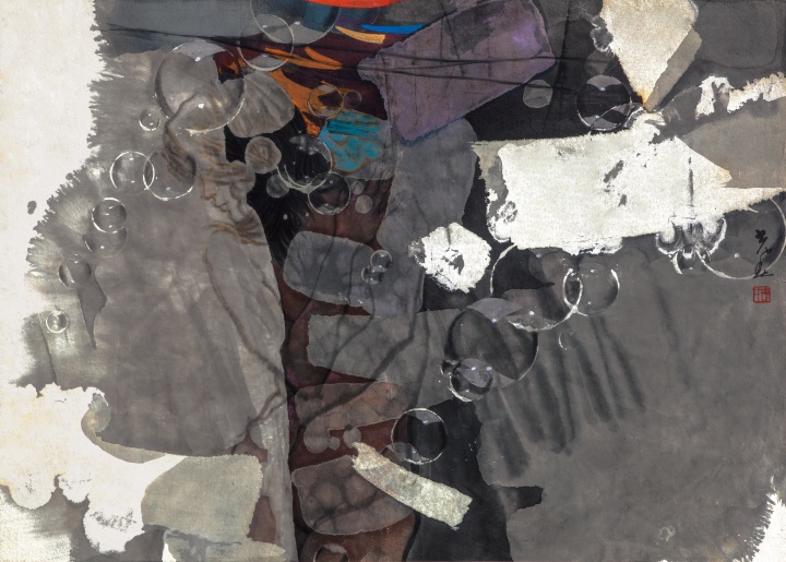 李光春 《无极》 120×90cm 纸本彩墨 2007
李光春 《无极》 120×90cm 纸本彩墨 2007
