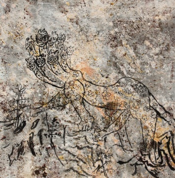 《语世系列》68x68cm 纸本综合 2016
《语世系列》68x68cm 纸本综合 2016