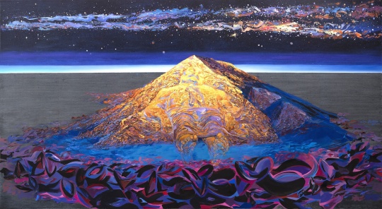 李新建《圣殿山-曼泰尼亚不眠的星辰》 300×500cm 布面油画 2020
李新建《圣殿山-曼泰尼亚不眠的星辰》 300×500cm 布面油画 2020