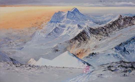 李新建《喜马拉雅北坡粉红雪豹》 180×300cm 布面油画 2020
李新建《喜马拉雅北坡粉红雪豹》 180×300cm 布面油画 2020