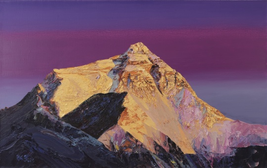 李新建《珠峰金辉》100×160cm 布面油画 2020
李新建《珠峰金辉》100×160cm 布面油画 2020