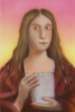 《拜金女》31 × 21cm 木板丙烯 2020
《拜金女》31 × 21cm 木板丙烯 2020